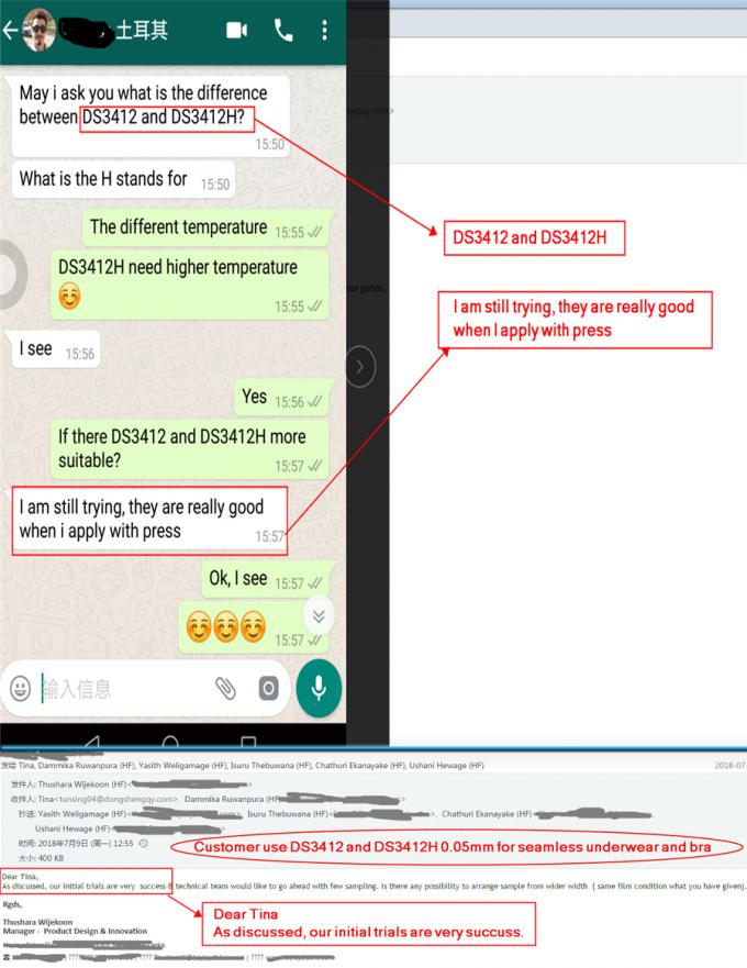 धुंधली पारदर्शी पॉलीयूरेथेन चिपकने वाली फिल्म मोबाइल फोन के लिए प्लास्टिक टीपीयू फिल्म 4